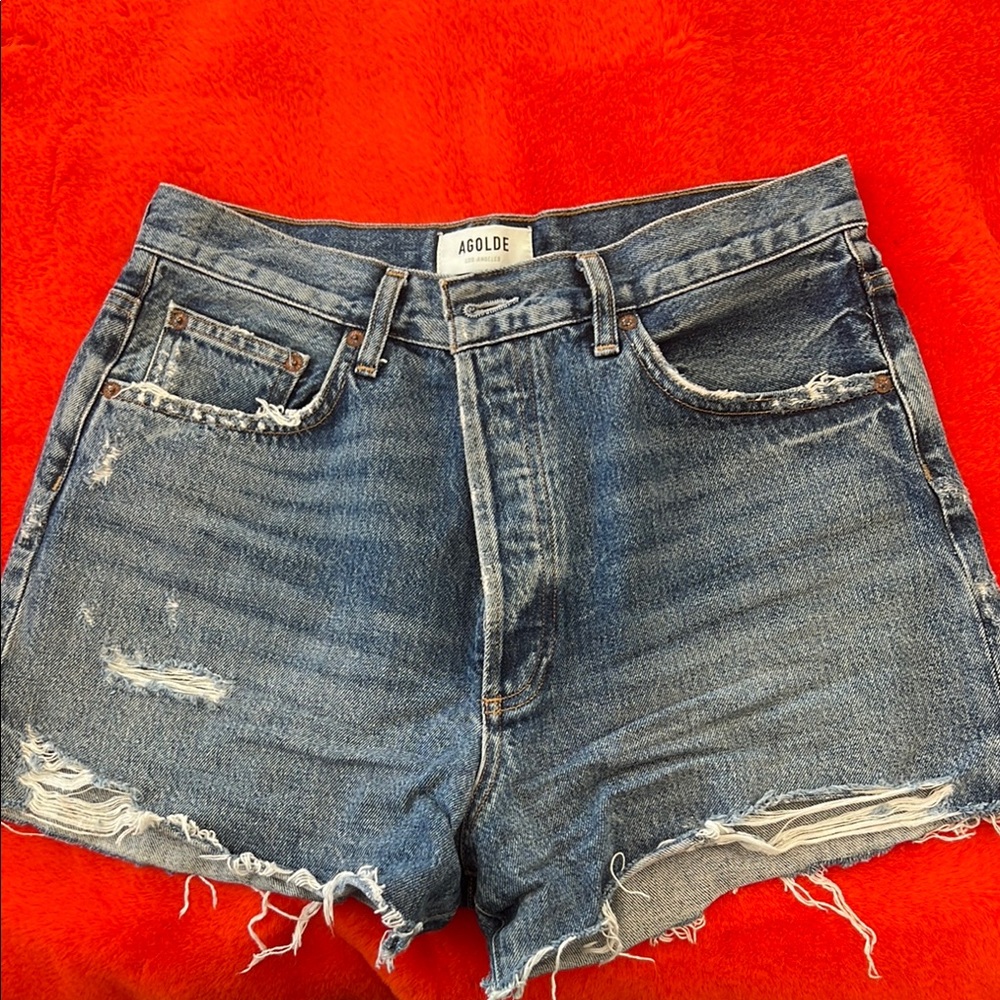 AGOLDE Women's Blue Denim Shorts